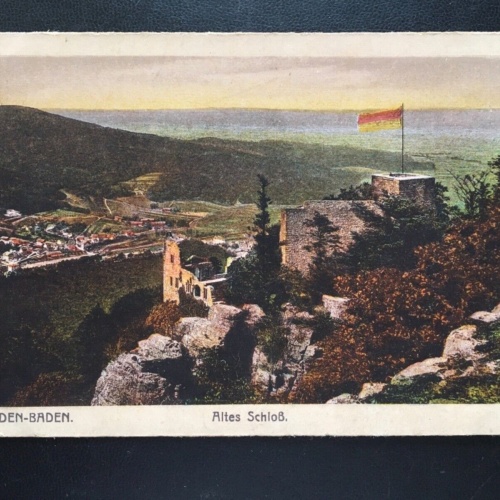Ansichtskarte Baden-Baden - Altes Schloss - Burg - Landschaft 1801760 TH