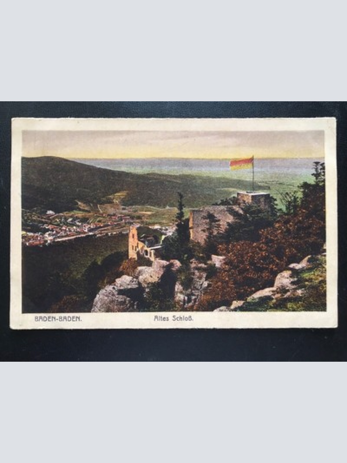 Ansichtskarte Baden-Baden - Altes Schloss - Burg - Landschaft 1801760 TH