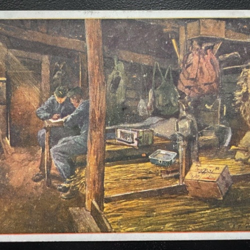 Malerei Soldaten Uniform Feldkappe Max Jaffe Militär Krieg  600135A TH D