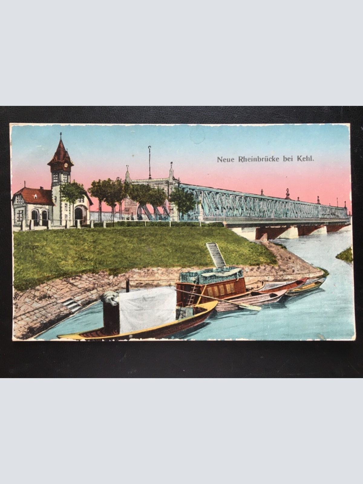 Neue Rheinbrücke bei Kehl - Schiffe 180152 TH
