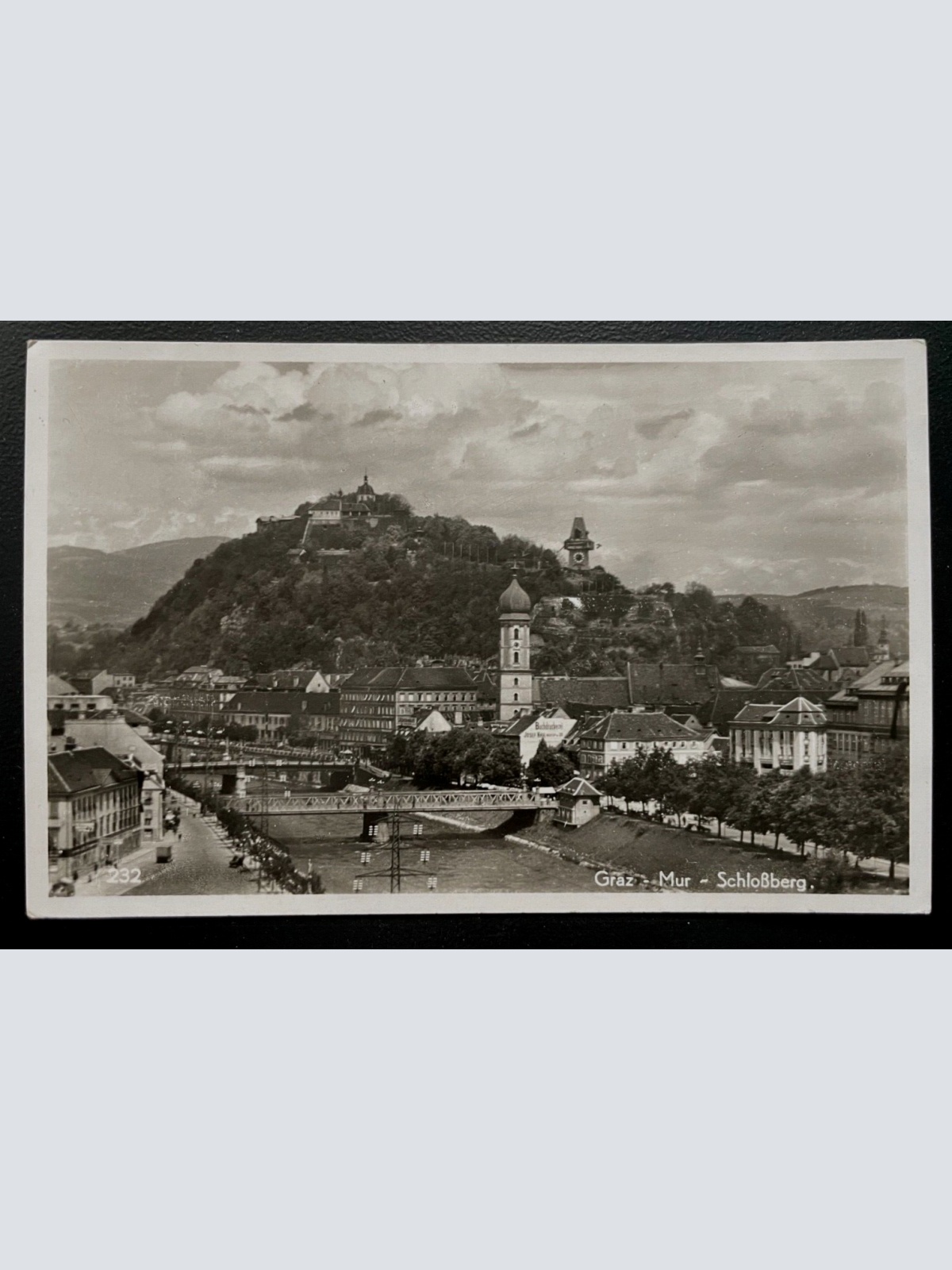 Graz Mur Schlossberg Stadt Fluss Brücke Kirche Steiermark Österreich 600137A D