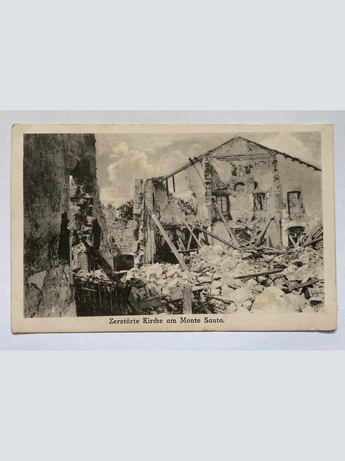 Zerstörte Kirche Am Monte Santo Krieg Berg Gebäude Slowenien 270089 K TH