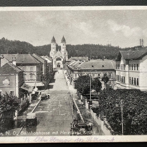 Amstetten Bahnhofstraße Herz Jesu Kirche Autos Niederösterreich 600114A TH D