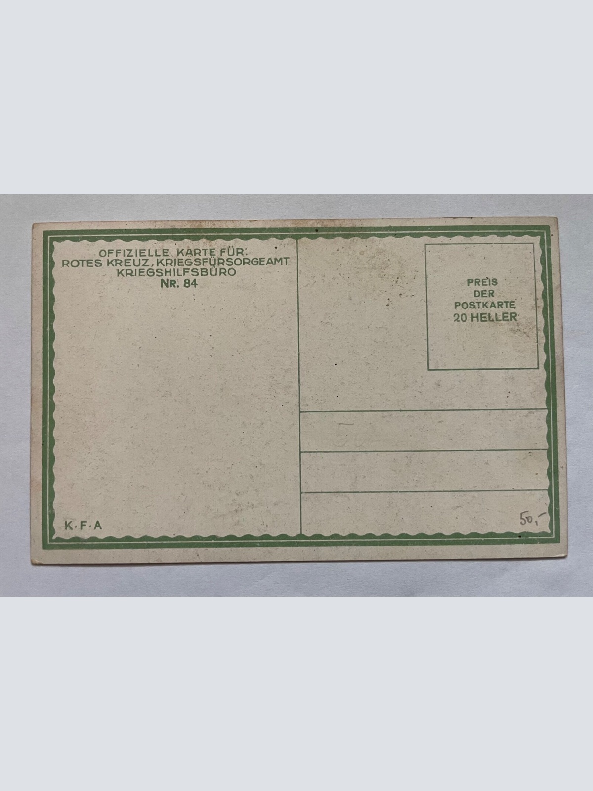 Deutsche "Barbaren" Krieg Soldaten Rotes Kreuz Kriegsfürsorgeamt 650129 K TH