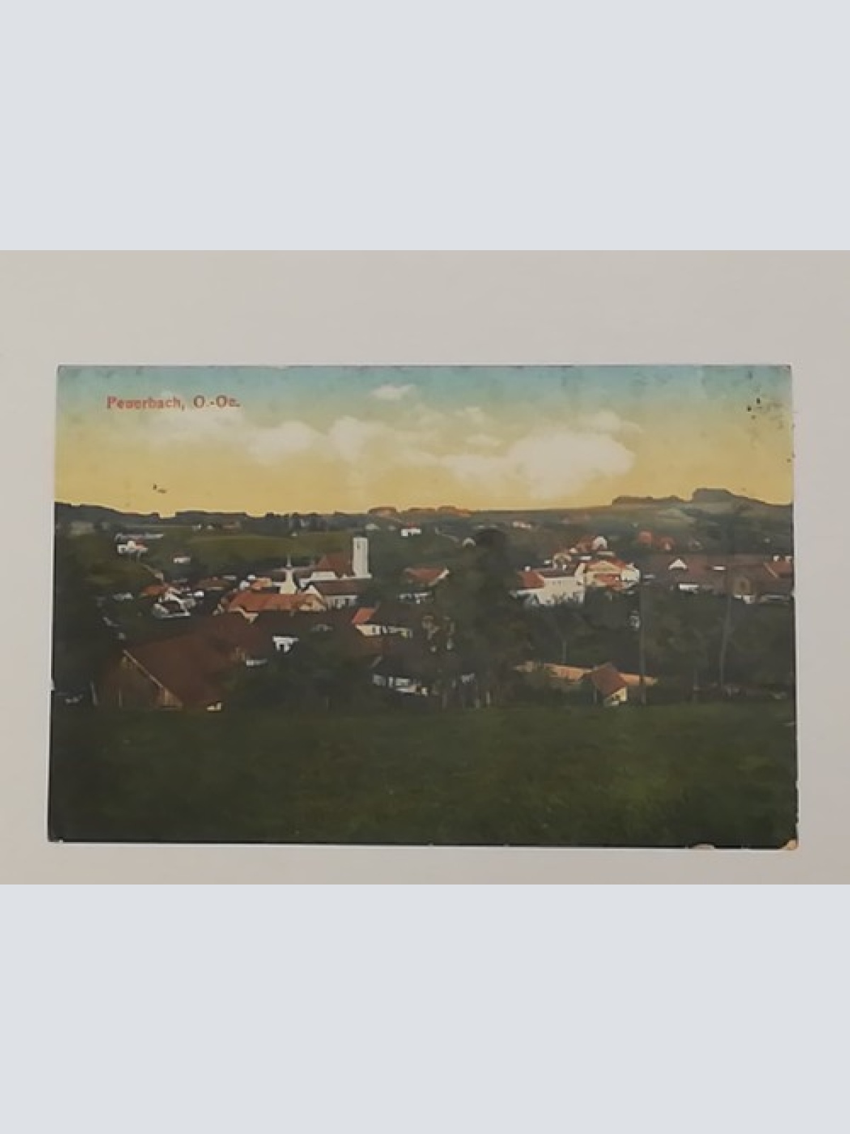 Oberösterreich Peuerbach Pension Moser Kirche Wiese Dächer   600696A ShOÖ