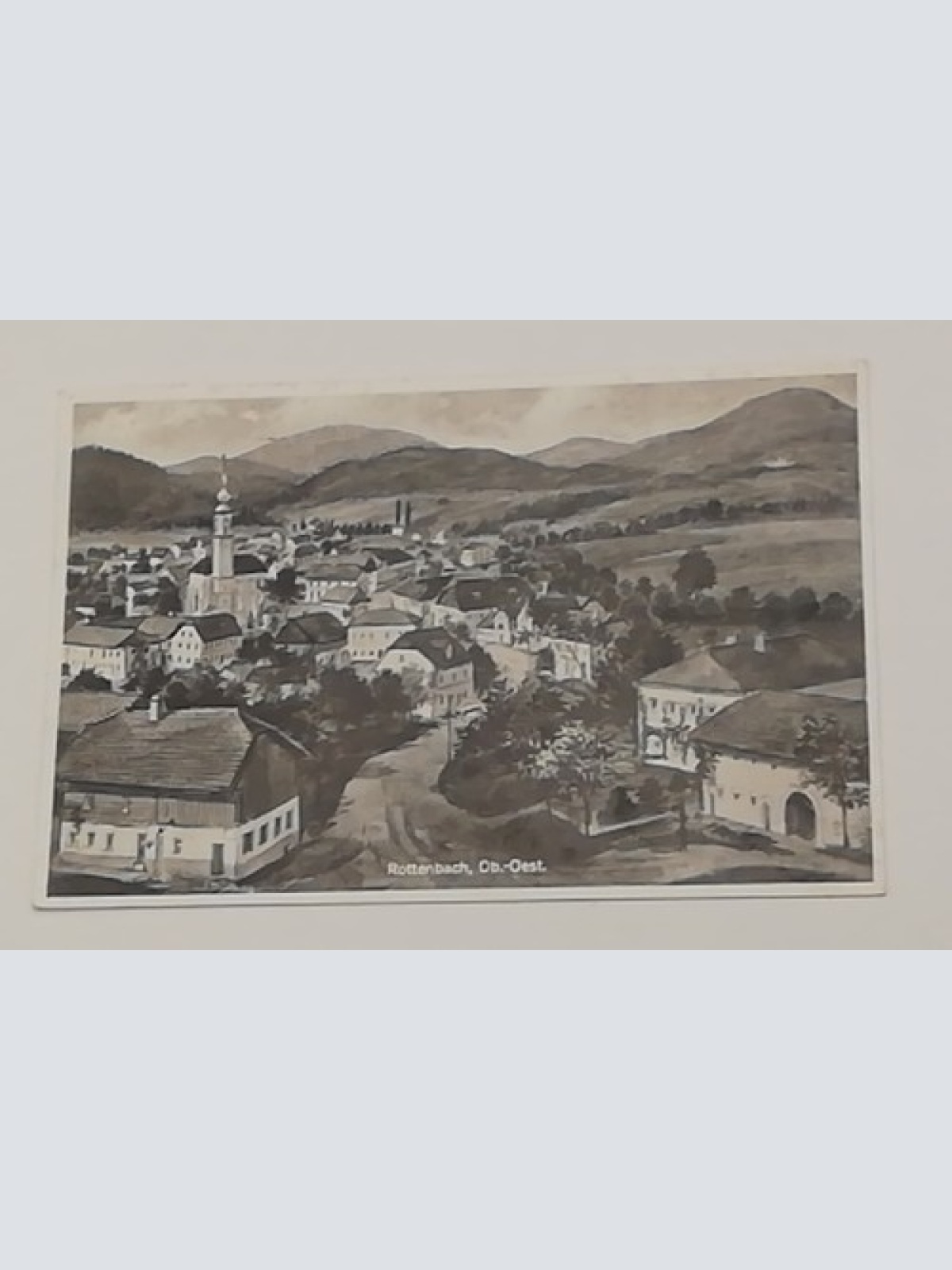 Oberösterreich Rottenbach Kirche Hügel Landschaft Vierkanter 600694A ShOÖ