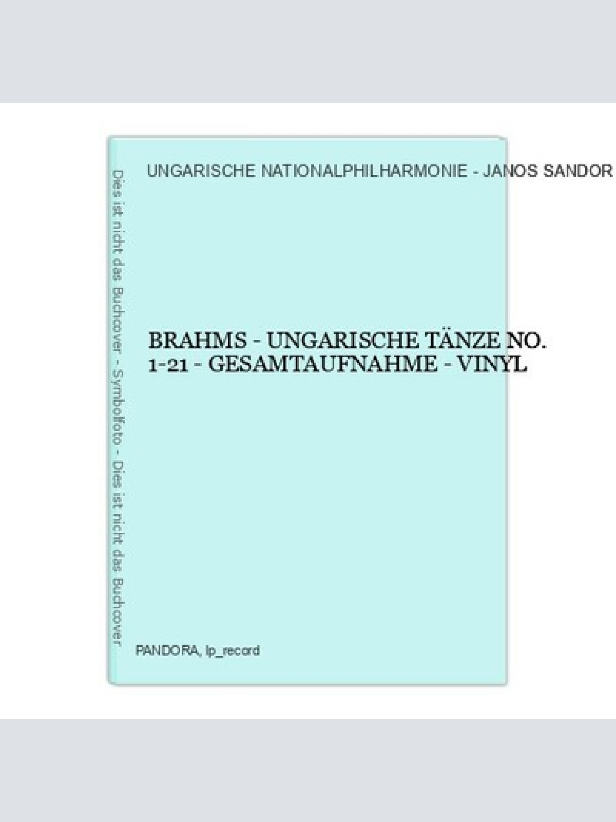 BRAHMS - UNGARISCHE TÄNZE NO.1-21 - GESAMTAUFNAHME - VINYL UNGARISCHE NATIONALPH