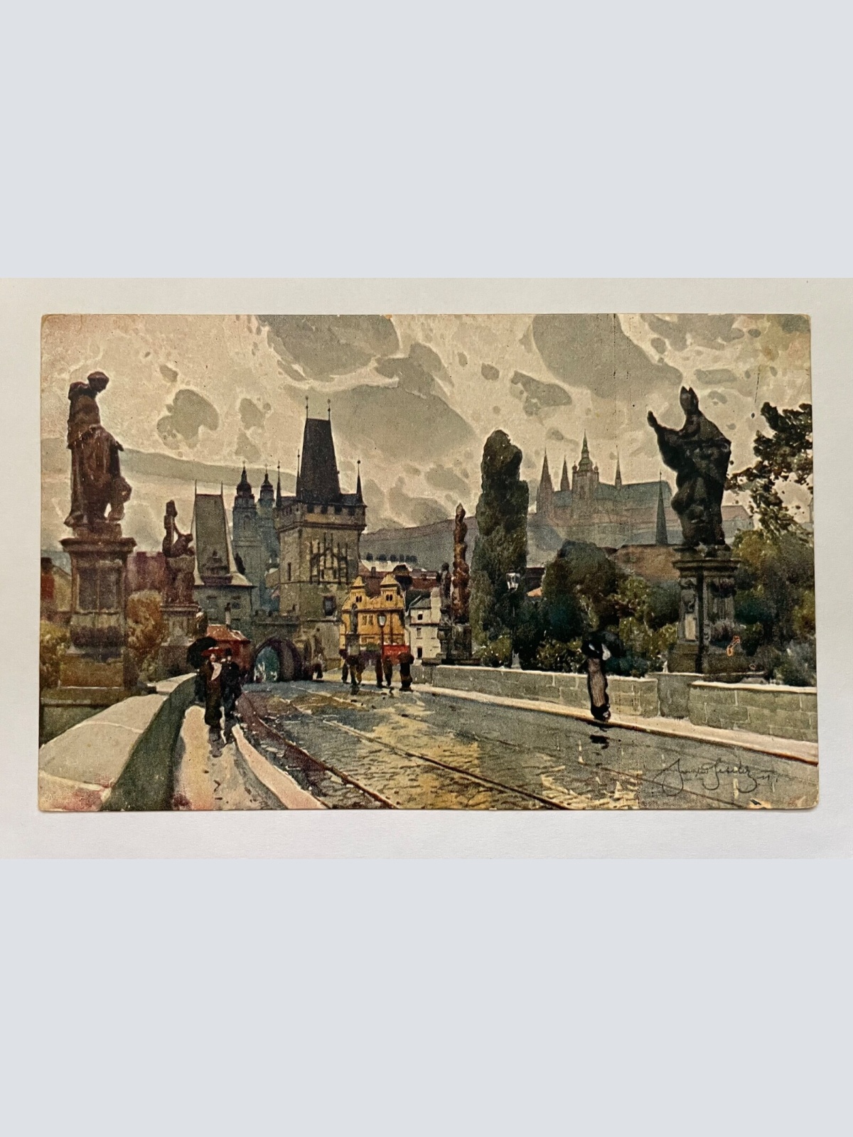 Prag Praha Brückentürme Brücke Fluss Stadt Tschechien 709 K TH