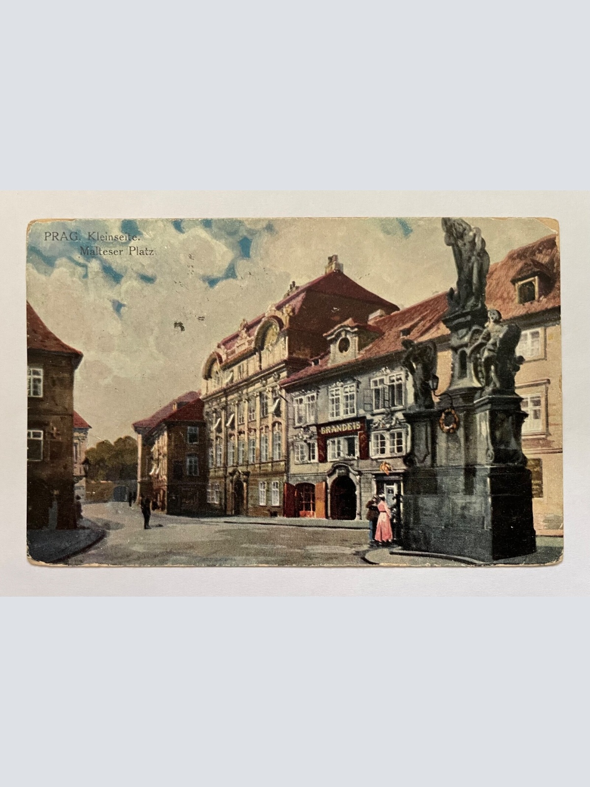 Prag Praha Kleinseite Malteser Platz Statue Haus Stadt Tschechien 708 K TH