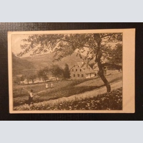 Lunz Jugenderholungsheim Gaming Bauern bei der Arbeit Gr 5582 D