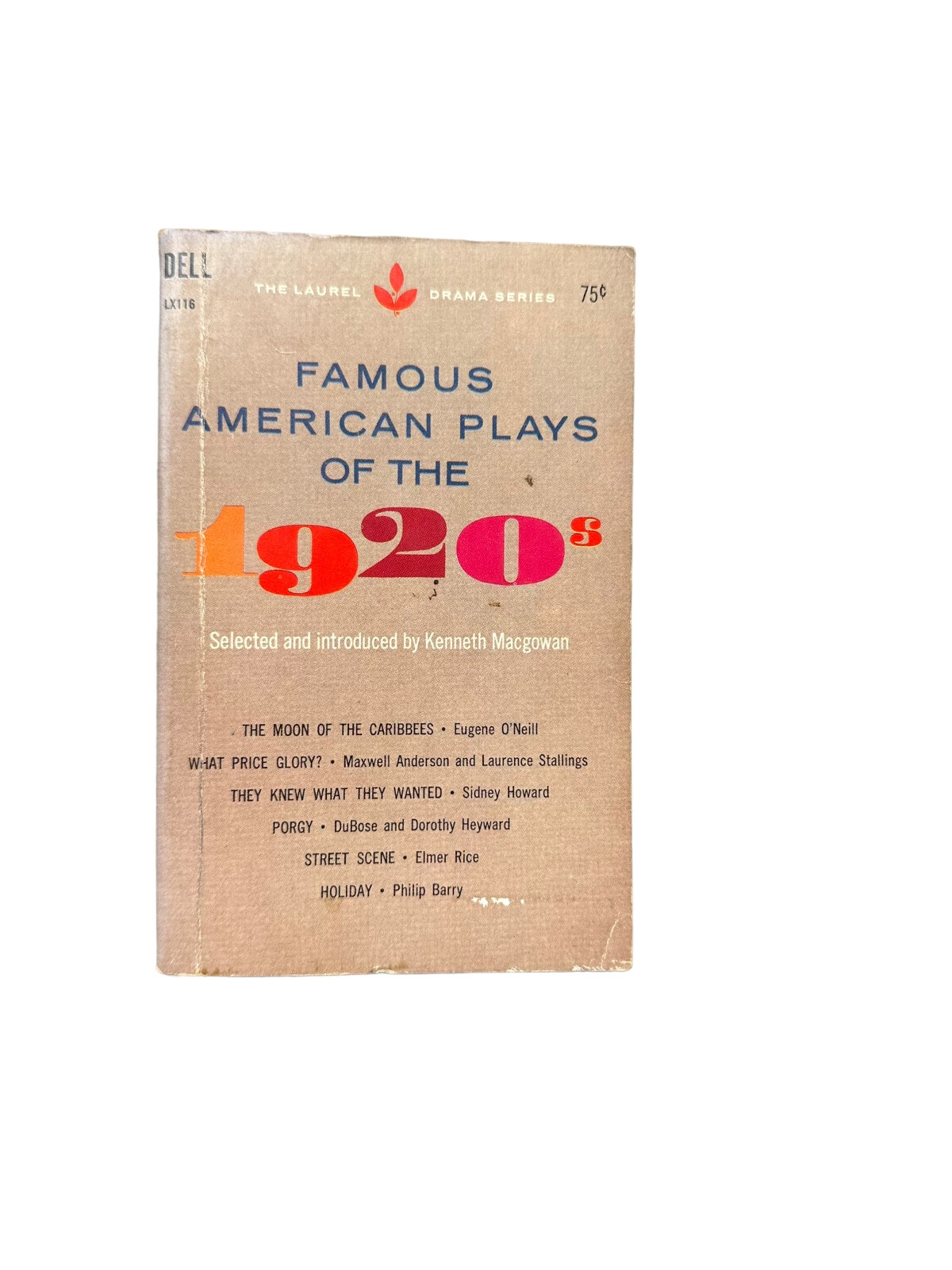 4762 FAMOUS AMERICAN PLAYS OF THE 1920'S. Dell Publishing