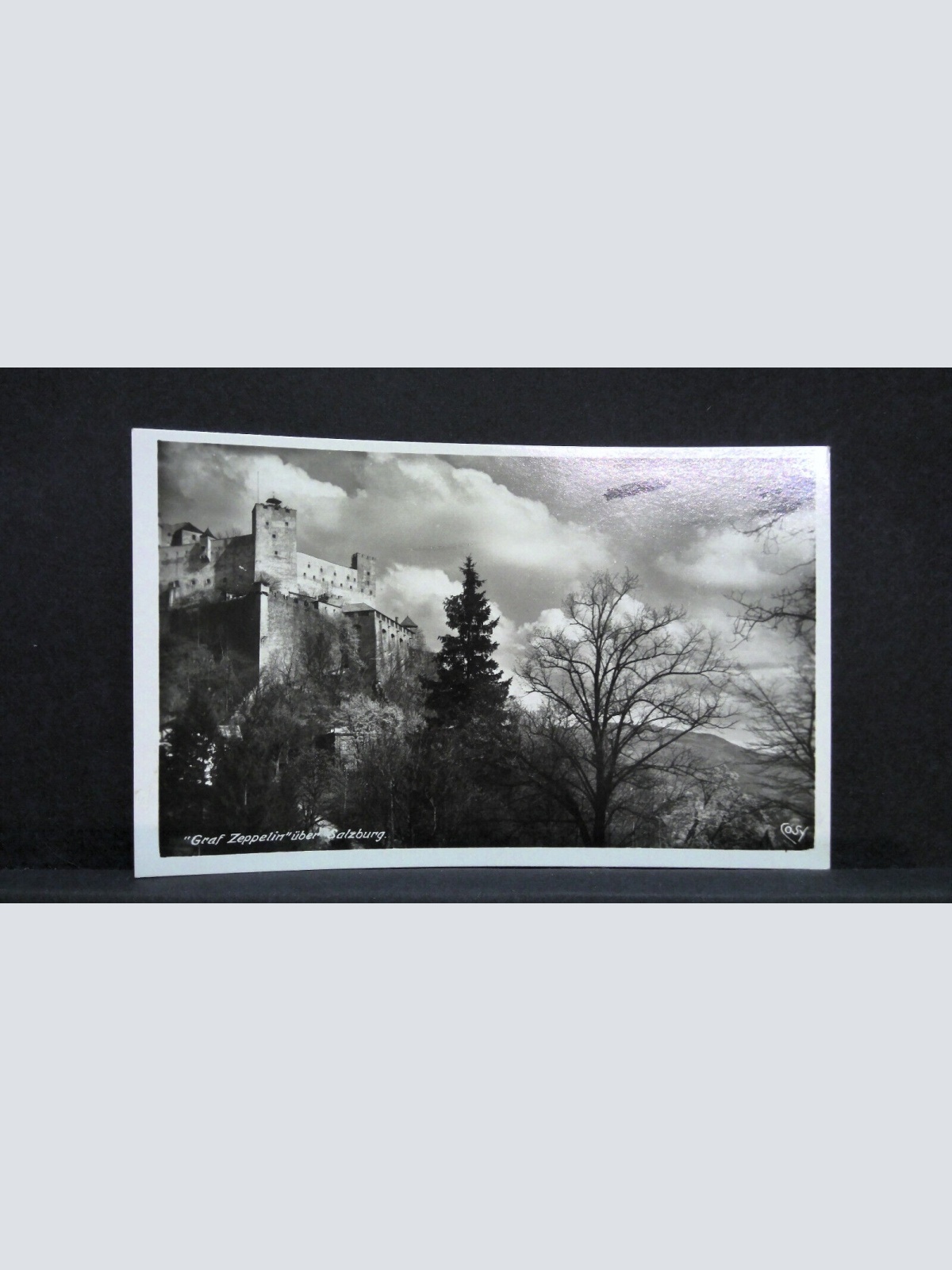 Ansichtskarte Graf Zeppelin über Salzburg Schloss Hohensalzburg JW6321