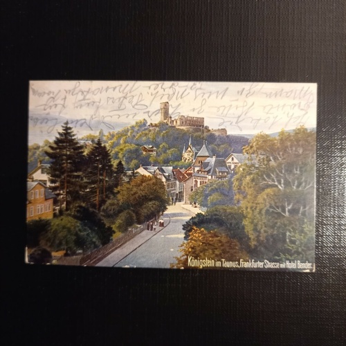 Königstein im Taunus, Frankfurter Straße mit Hotel Bender 410582 gr D