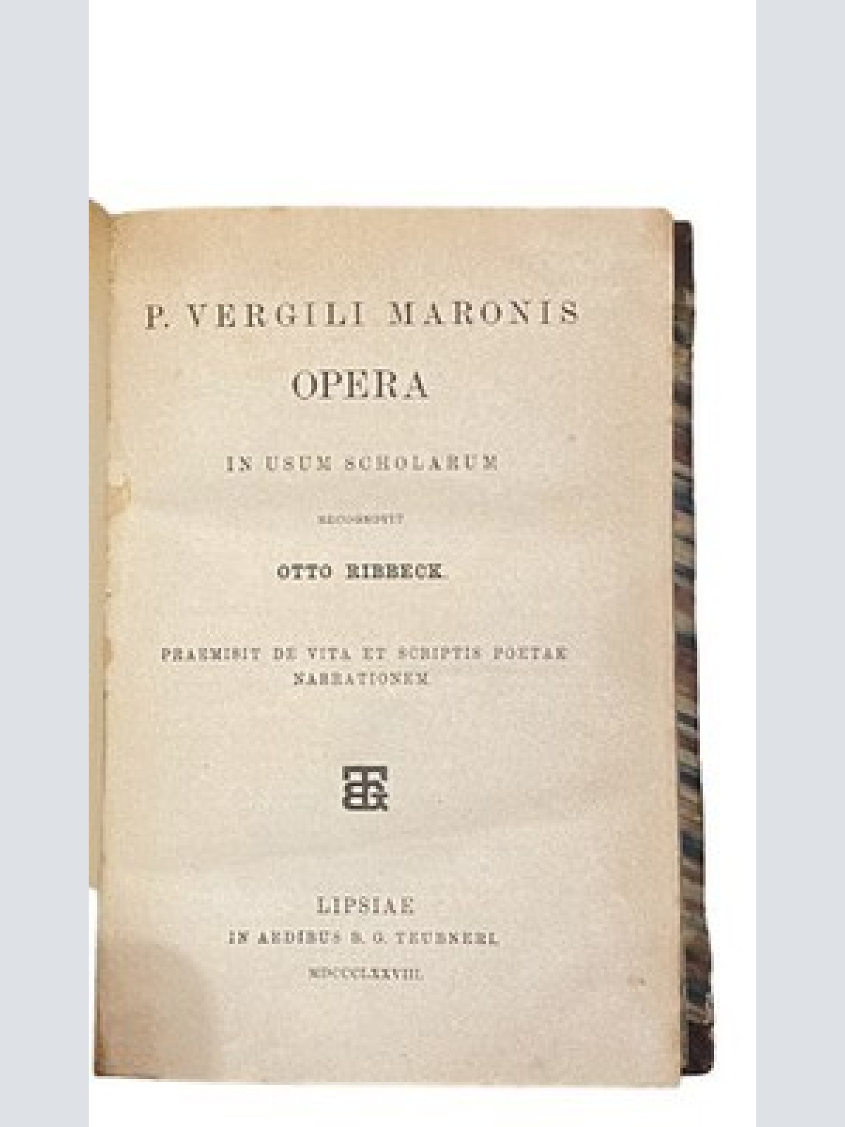 4325 Publius Vergilius Maro P. VERGILI MARONIS: OPERA - IN USUM SCHOLARUM HC