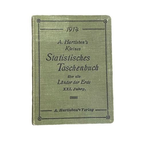 2685Hartleben KLEINES STATIST. TASCHENBUCH ÜBER ALLE LÄNDER D ERDE 21. JAHRG.