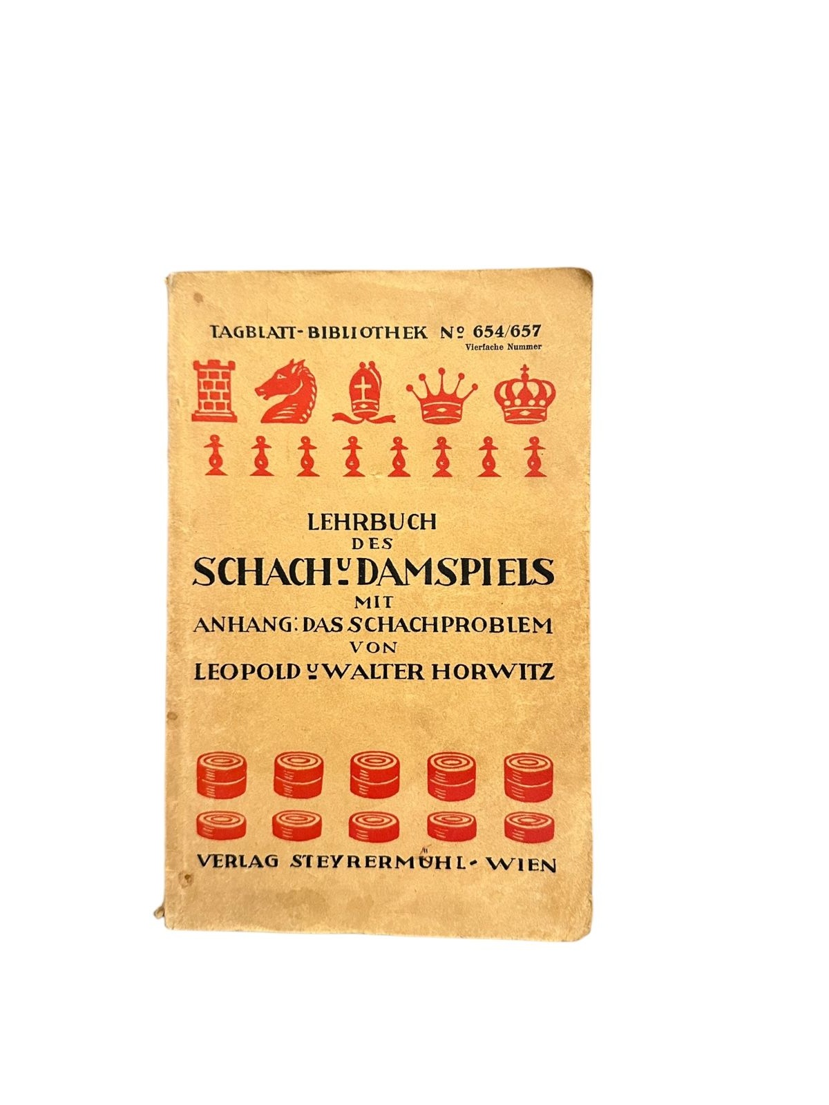 7349 Horwitz LEHRBUCH DES SCHACH- U. DAMSPIELS, MIT ANHANG: D. SCHACHPROBLEM