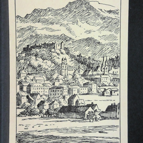 Salzburg Zeichnung Hohensalzburg Untersberg JW65431