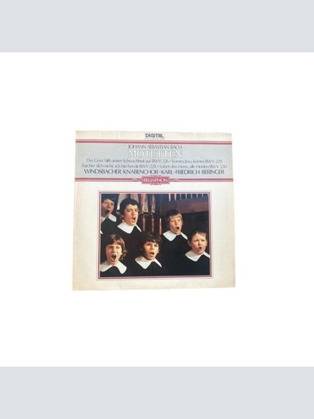 4088 Johann Sebastian Bach MOTETTEN WINDSBACHER KNABENCHOR VINYL HÖRBUCH