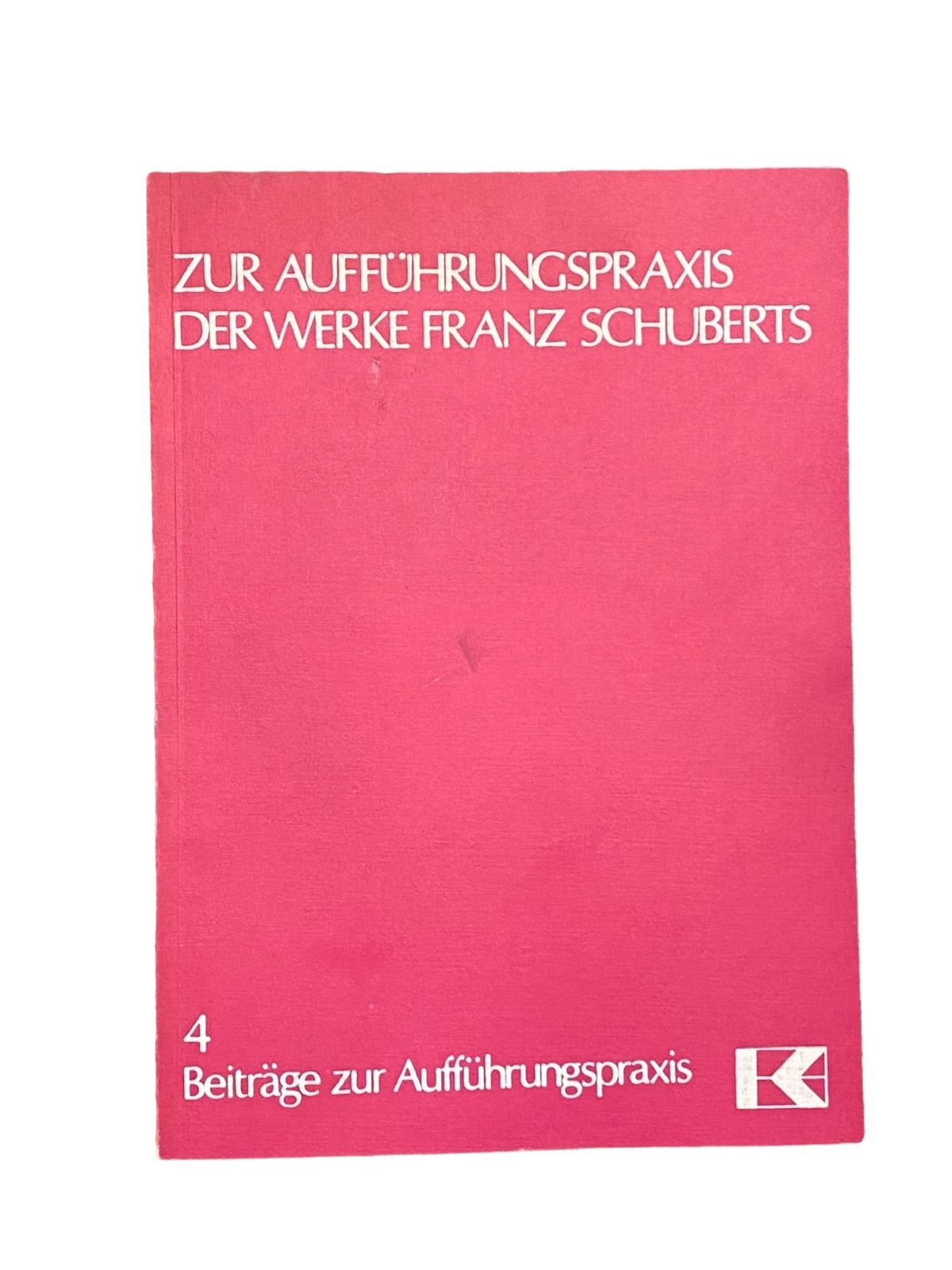 2631 Vera Schwarz (Hg.) ZUR AUFFÜHRUNGSPRAXIS DER WERKE FRANZ SCHUBERTS