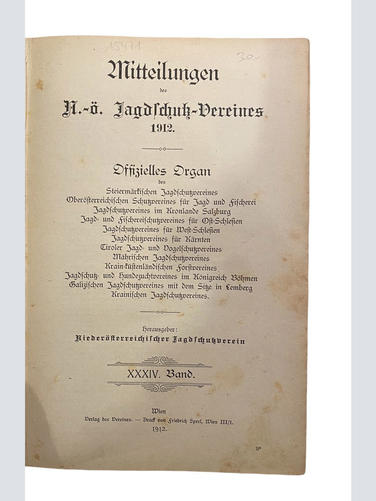 1176 Niederösterreichischer Jagdschutzverein MITTEILUNGEN DES N.-Ö. JAGDSCHUTZ