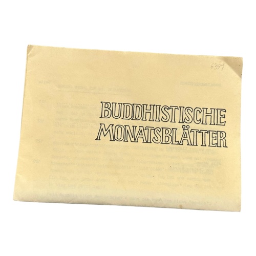 6398 (Ohne Autor) BUDDHISTISCHE MONATSBLÄTTER. 1975-XXI NR. 11