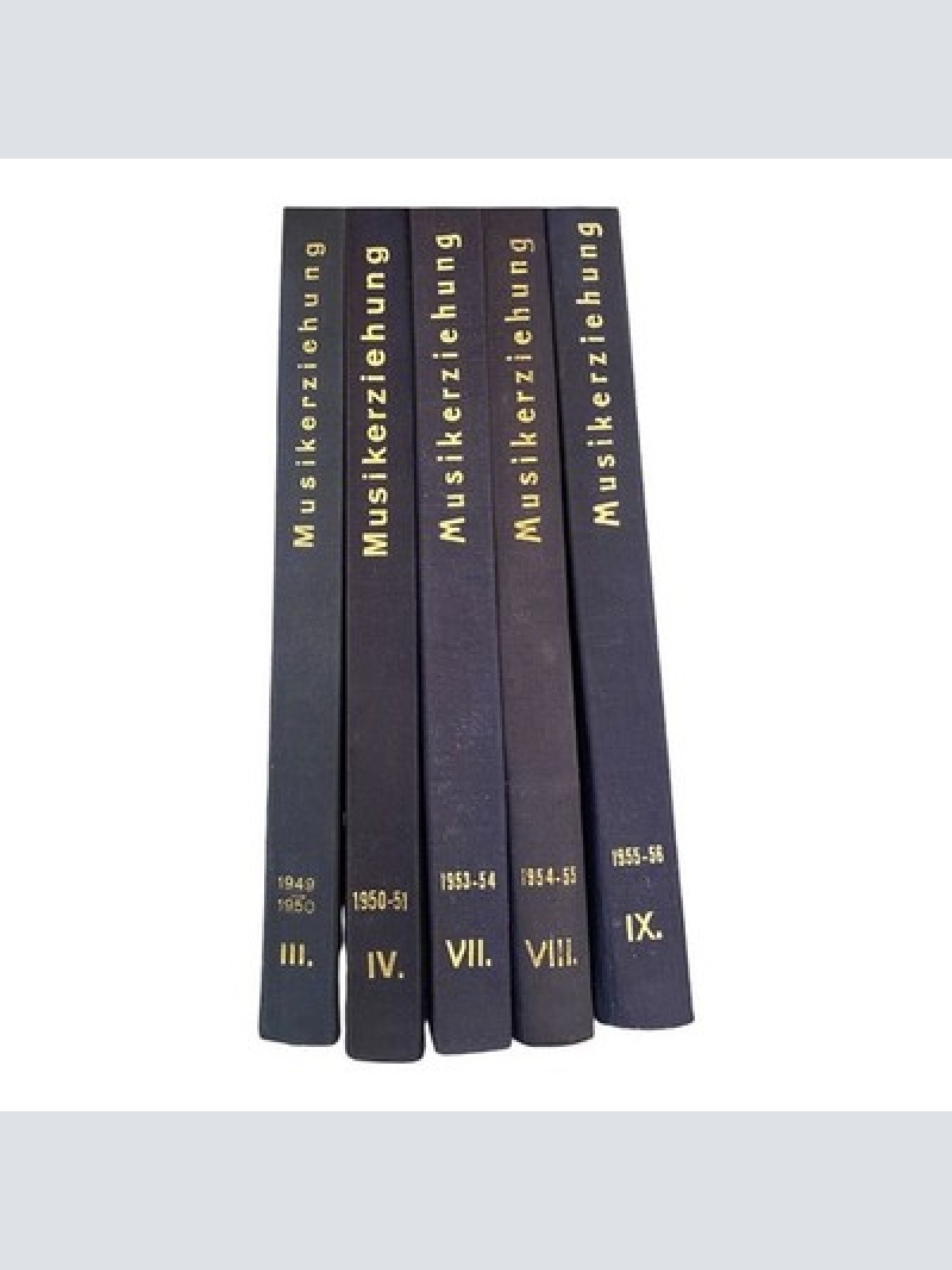 2343 Franz Prof. Kosch MUSIKERZIEHUNG HC +Abb 10 Bde 1949-59