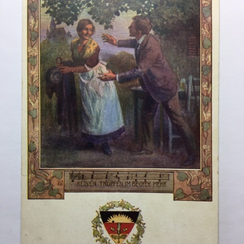 Deutscher Schulverein - Keinen Tropfen im Becher mehr / Künstlerkarte 30132 TH