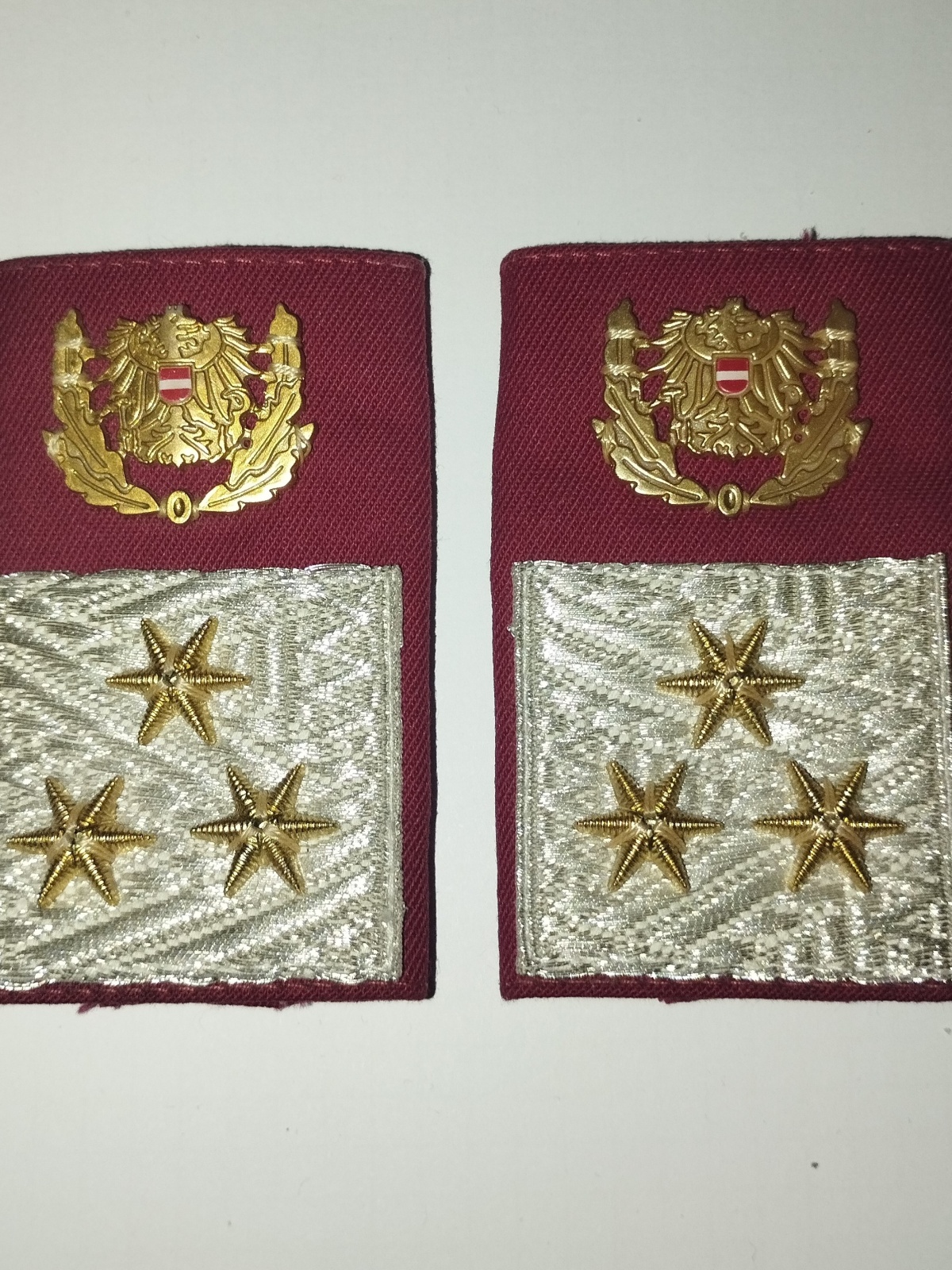 Dienstgrade Distinktionen Polizei Österreich Bezirksinspektor, 1 Paar NEU