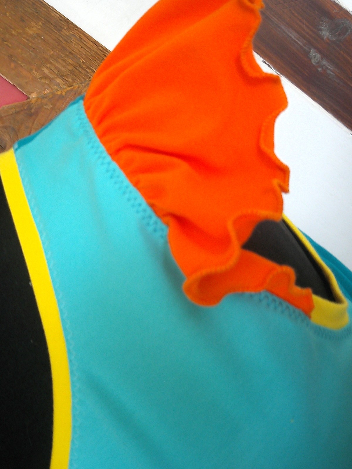 Patchwork Kleid aus Bambus Jersey mit Plotter Druck