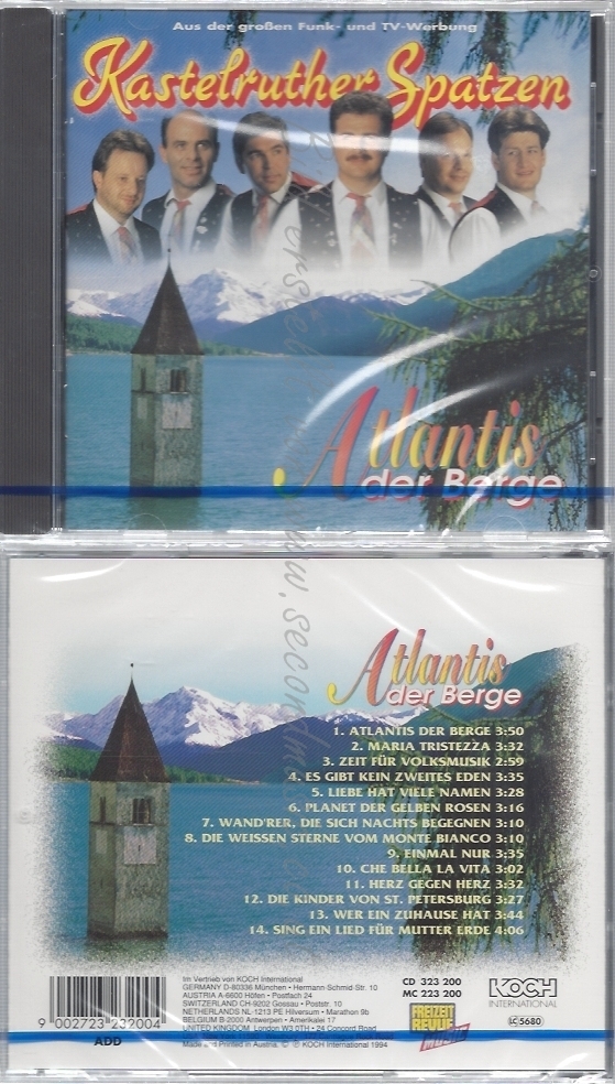 CD--NM-SEALED-KASTELRUTHER SPATZEN -1994- -- ATLANTIS DER BERGE